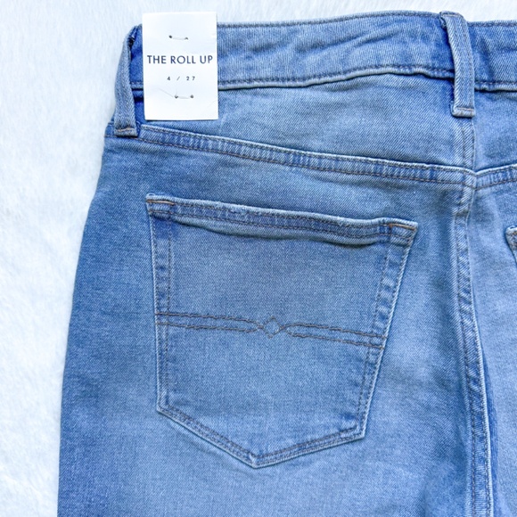 Lucky Brand The Roll Up Distressed Midrise Stretch Denim Jean Shorts - Picture 5 of 10